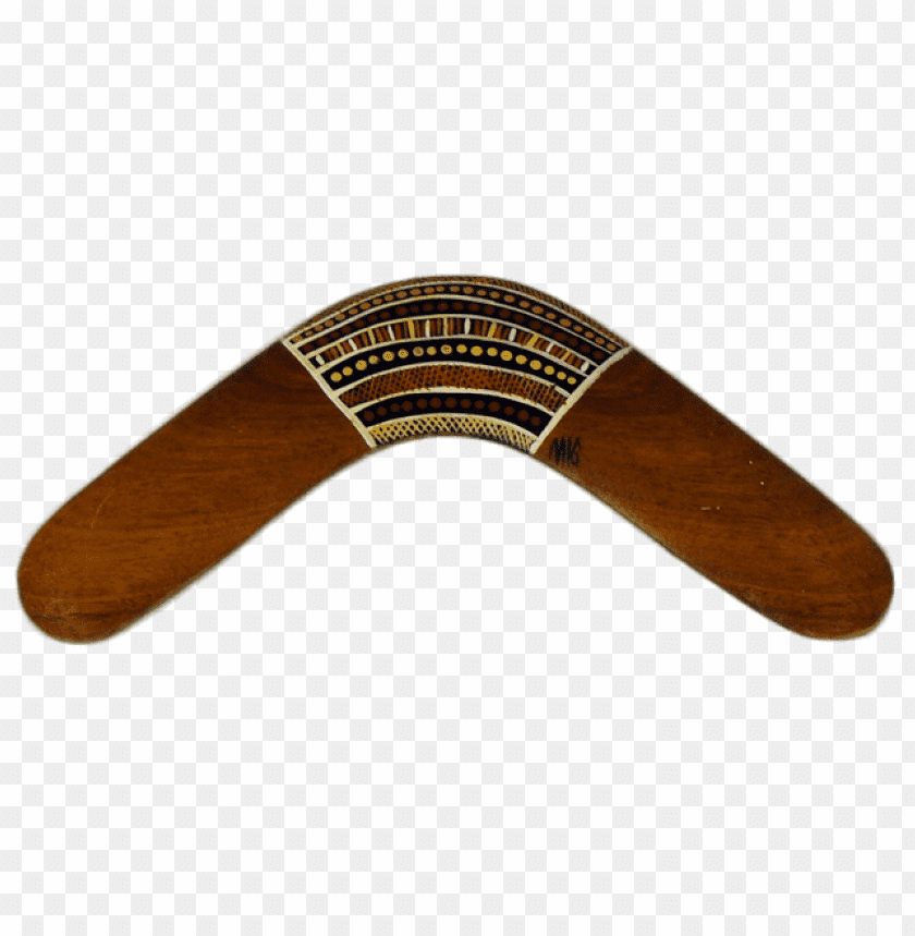 Transparent Background PNG of decorated boomerang - Image ID 172