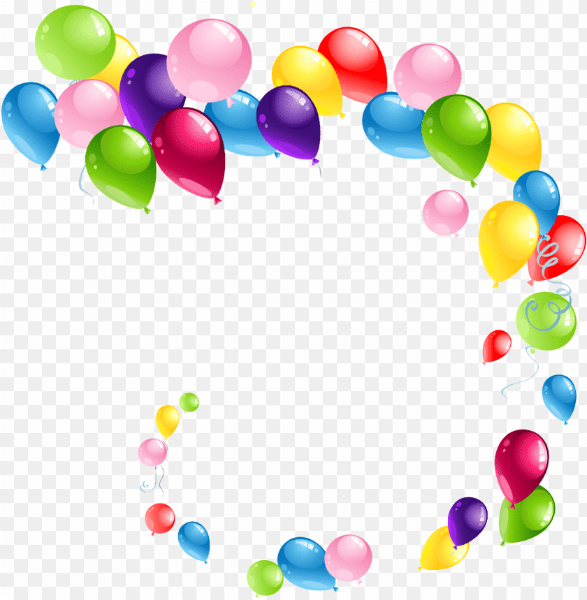 Transparent Background PNG of flying spiral balloons - Image ID 62