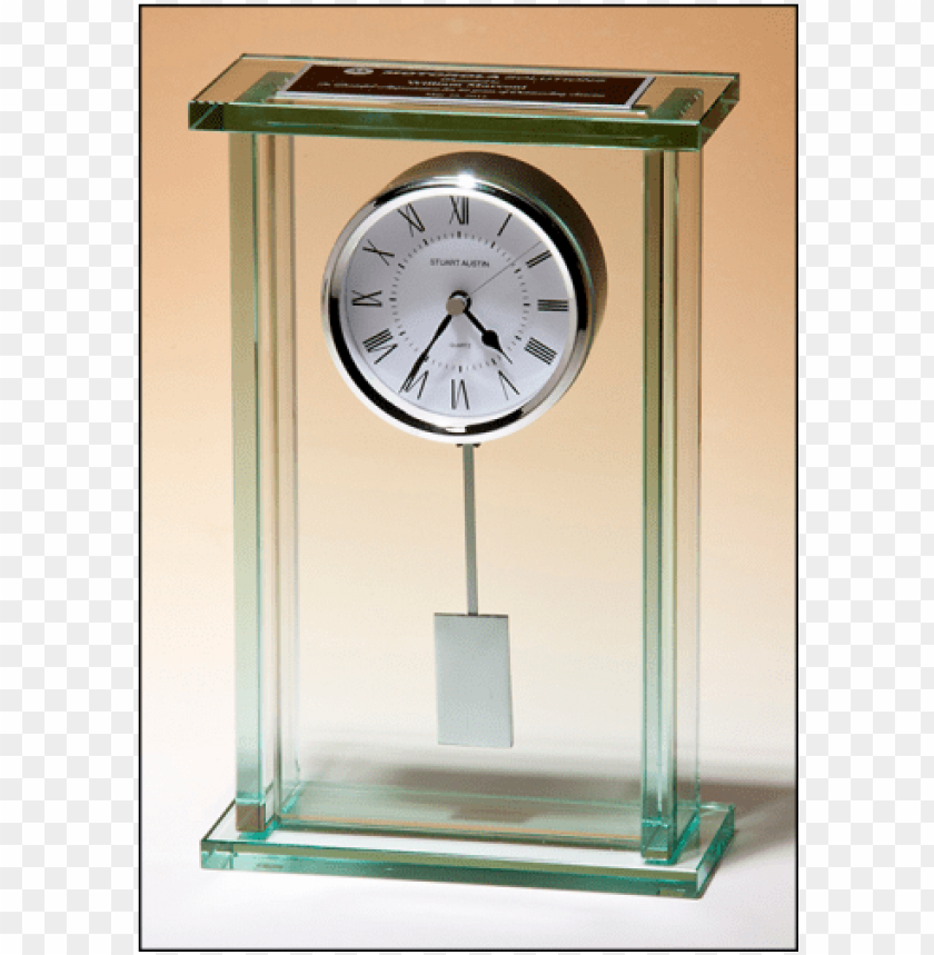 tall jade glass clock with pendulum PNG transparent with Clear Background ID 83887